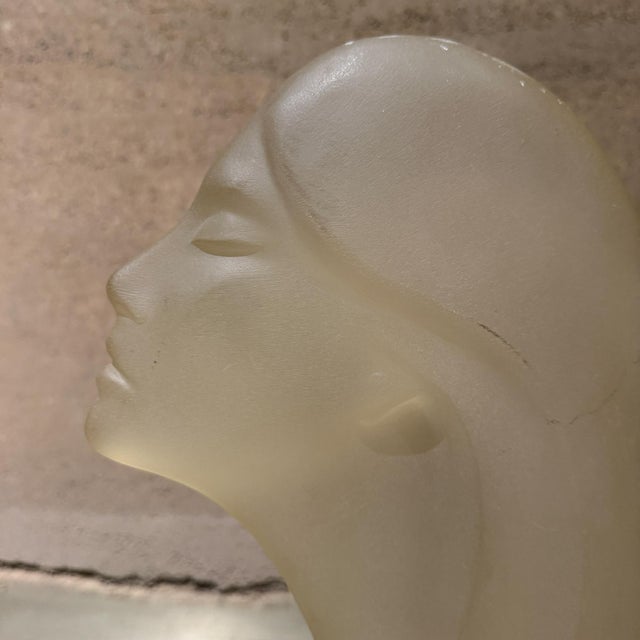 Art Deco Vintage "Stargazer" Frosted Lucite Bust Sculpture David Fisher Austin Productions For Sale - Image 3 of 11