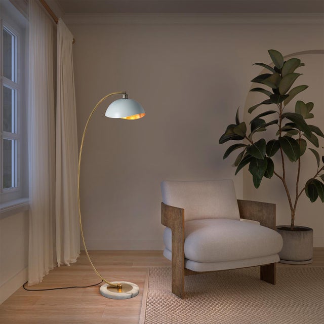 Inspired by a timeless mid-century modern NOVA design from the 1960s, the Luna Bella Chairside Arc Floor Lamp is a perfect...