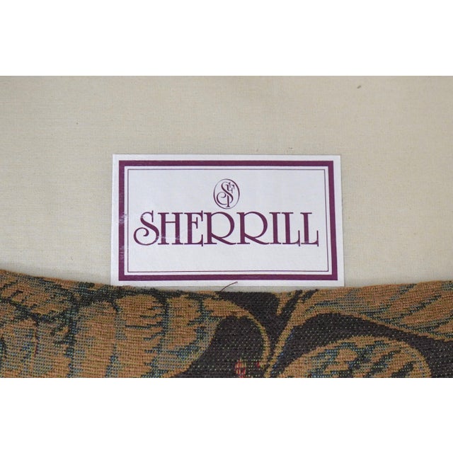Pair of Sherrill French Louis XVI Style Upholstered Bergere Chairs For Sale - Image 18 of 18