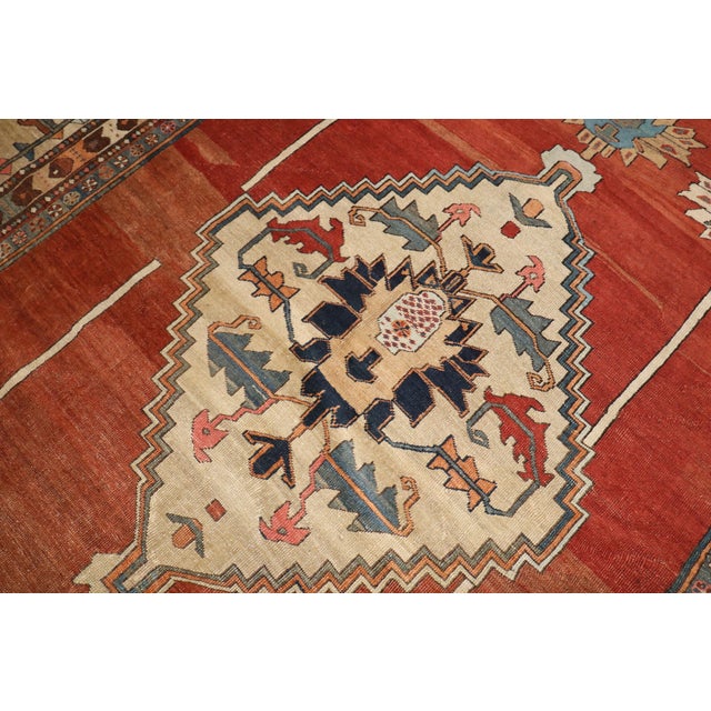 Zabihi Collection Antique Tribal Persian Bakshaish Rug - 9'9" x 15'1" For Sale - Image 9 of 12