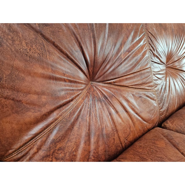 Animal Skin Topp Sofa in Burgundy Leather by Seven Salotti, 1970 For Sale - Image 7 of 16