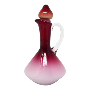 Vintage Murano Art Glass Peachblow Cruet