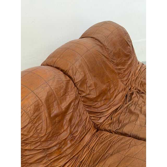 Mid-Century Modern 1960s Attributed to Libero Greco Ruga Leather Sofa for Velda Salotti For Sale - Image 3 of 3