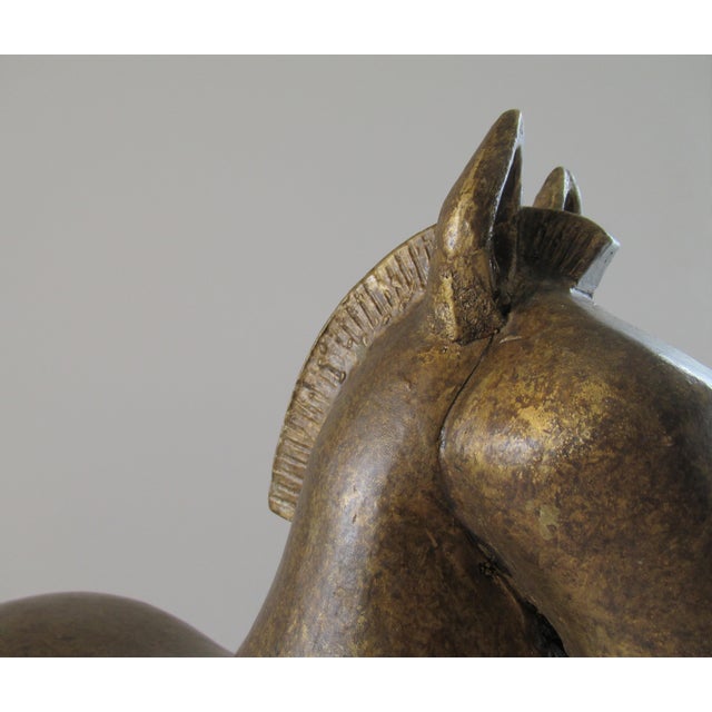 Ceramic Han Dynasty Style Horse Sculpture For Sale - Image 7 of 13