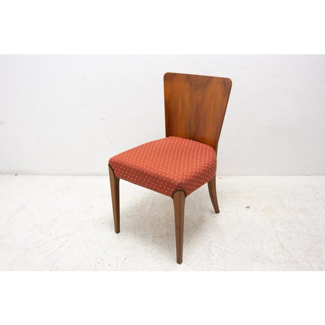 Art Deco H-214 Dining Chairs by Jindrich Halabala for ÚP Závody, 1950s, Set of 4 For Sale - Image 15 of 18