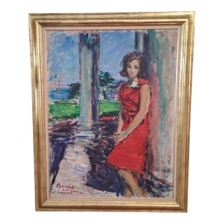 Mid 20th Century Dimitrie De Berea Oil on Canvas Great Provenance! For Sale