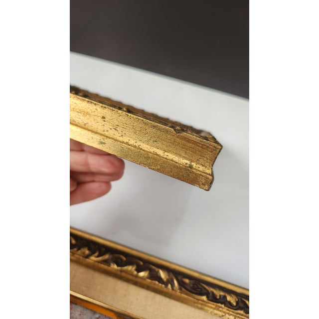 Pair of Mid-Century Enamel on Copper Figural Paintings in Gilt Frames, Circa 1960s For Sale In New York - Image 6 of 18