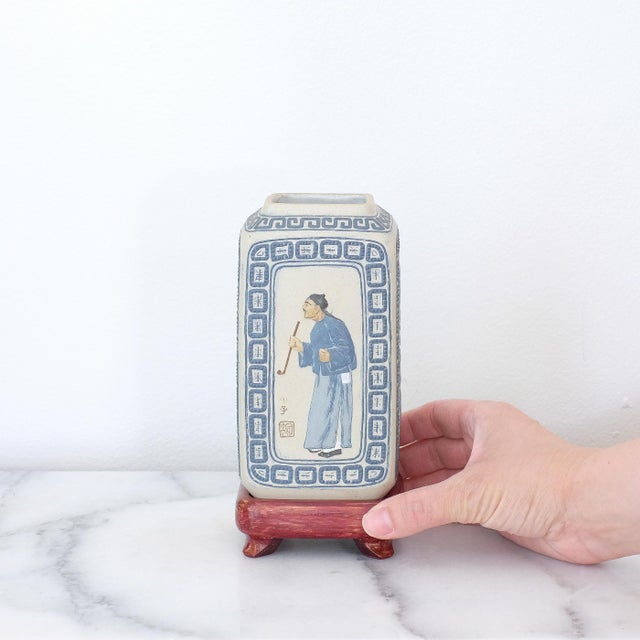 Traditional Yixing Type Variation Ceramic Vase For Sale - Image 3 of 3