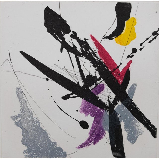 Modern Jean Miotte, Abstract Composition H, Original Signed Engraving For Sale - Image 3 of 8