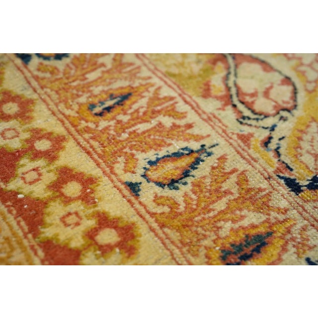 Yellow Late 18th Century Antique Tabriz Haji Jalili Rug 4'4'' x 6'4'' For Sale - Image 8 of 12