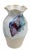 Vintage studio pottery art vase featuring a sculptural form with a ruffled rim and flowing drip glaze in shades of...