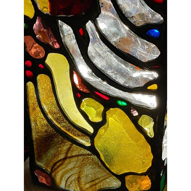 Mid 20th Century Artist-Crafted Table Lamp With Mouth-Blown Glass Nuggets For Sale - Image 9 of 14