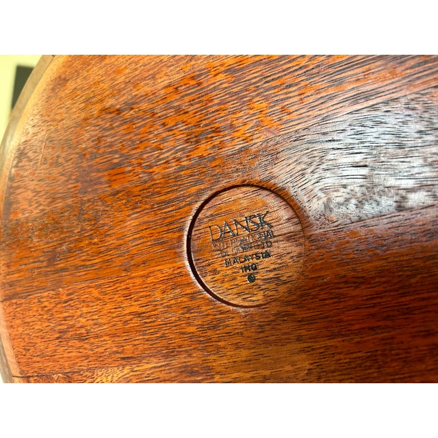 1970s Vintage Dansk Large Circular Teak Salad or Fruit Bowl For Sale - Image 5 of 7