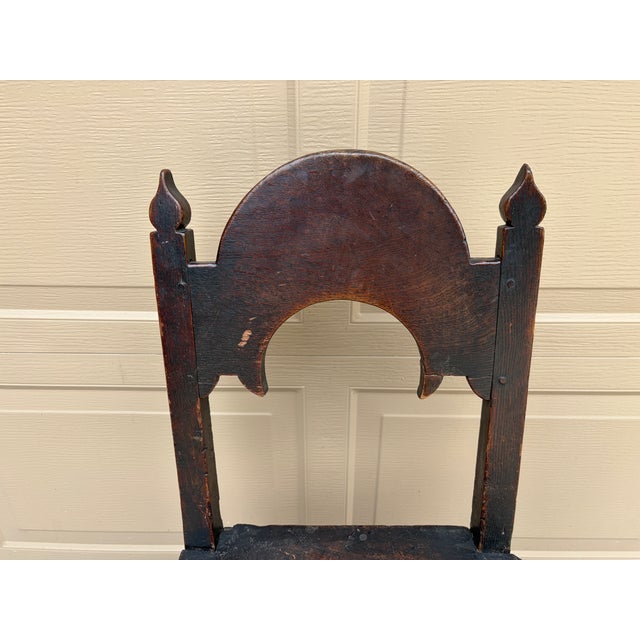 17th Century English Yorkshire Oak Backstool Chairs, a Pair For Sale - Image 15 of 17
