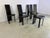 Set of 6 black italian leather high back dining chairs. beautiful sleek and timeless design. The chairs are in good...