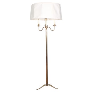 Mid-Century Brass Floor Lamp, 1950s For Sale