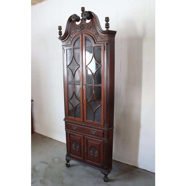 Wood Feldenkrais Continental Corner Cabinet For Sale - Image 7 of 13