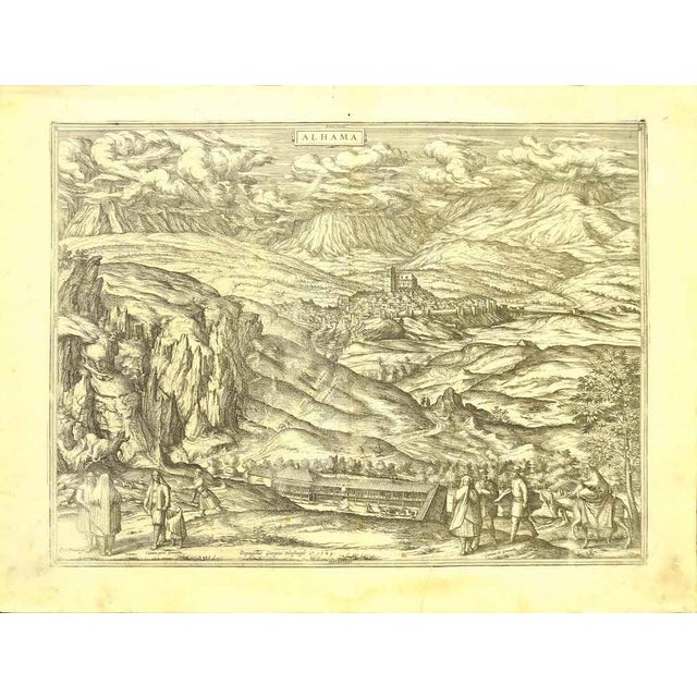 Franz Hogenberg - Map of Alhama - Etching - Late 16th Century For Sale - Image 3 of 3