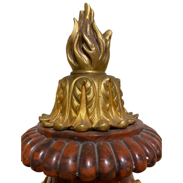 Late 19th Century French Griotte Marble Urns - a Pair For Sale - Image 9 of 12