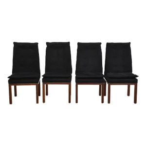 John Stuart Walnut Dining Chairs - Set of 4