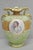 Antique Nippon Hand Painted Porcelain Green Moriage Twin Handle Portrait Vase For Sale - Image 17 of 17