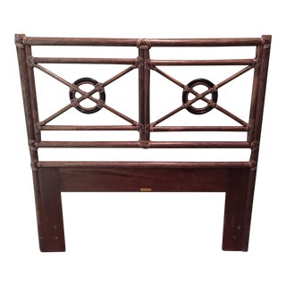 1980s Boho Chic McGuire Furniture Bamboo Target Twin Headboard For Sale