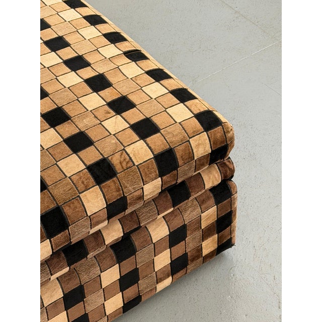 1970s Checkered Italian Lounge Chair by Altana For Sale - Image 4 of 5