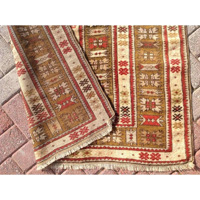 Textile Vintage Oushak Rug - 3'5" x 6'5" For Sale - Image 7 of 7