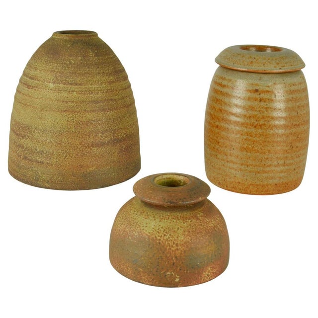 Mobach Studio Pottery Vases in Beehive Shape, 1970s, Set of 3 For Sale - Image 18 of 18
