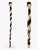 A striking vintage hand-carved wooden walking cane featuring a beautifully carved serpent head with painted red eyes and a...