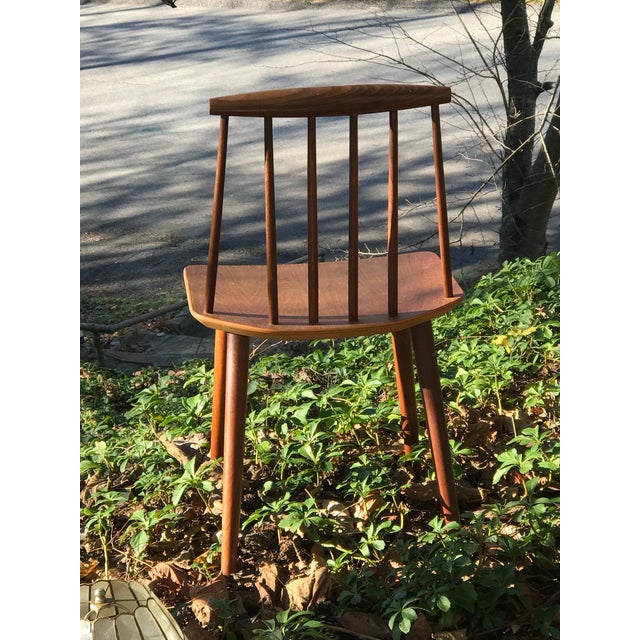 1970s 1970s Denmark 7341 Vintage Mid Century Teak Folke Palsson Farmhouse Chair, Wood and Stain Denmark 7341 For Sale - Image 5 of 10