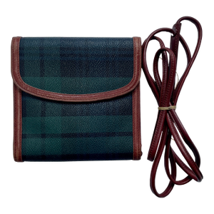 1980s Ralph Lauren Black Watch Tartan Wallet With Shoulder Strap