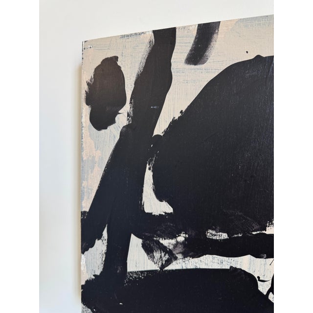 Acrobats, Contemporary Black and Tan Abstract Painting by Matt Higgins For Sale - Image 4 of 6