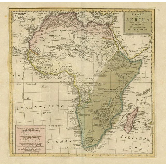 Antique Map of Africa with Original Hand Coloring For Sale - Image 3 of 6