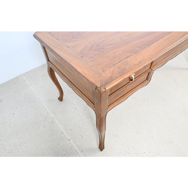 Baker Furniture Style Italian Louis XV Style Rosewood Writing Desk | Newly Refinished For Sale - Image 12 of 18