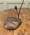 French Bronze Lilly Pad Table Lamp with Glass Shade, 1960 For Sale - Image 4 of 8