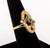 Art Deco 14k Yellow Gold Diamond and Sapphire Ring For Sale - Image 3 of 9
