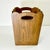 Wood Wastebaskets are so popular and we curate them whenever we can find them. This one is a Folk Art handcrafted piece....