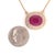 Ruby Diamond Necklace 14k Gold 18" 5.06 TCW Certified For Sale - Image 4 of 11