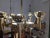 Mid-Century Modern 1960s Mid-Century Modern Brass and White Painted Metal Chandelier For Sale - Image 3 of 11