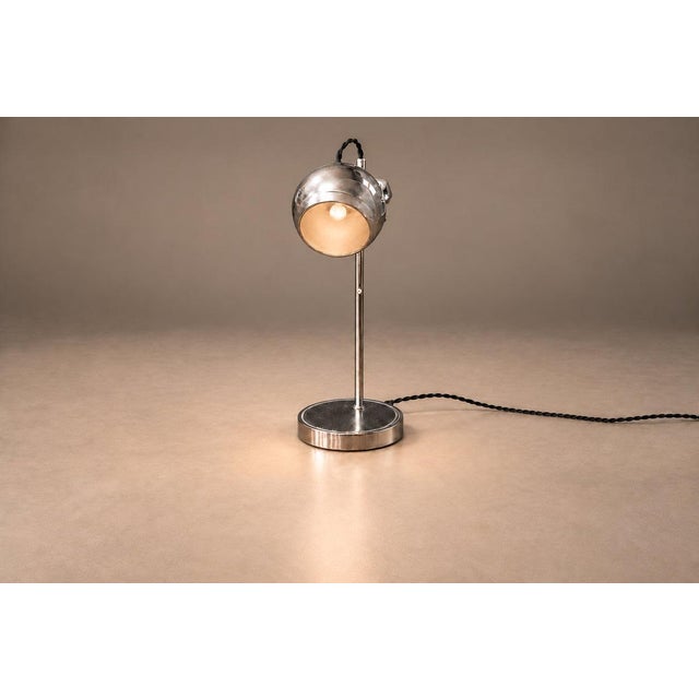 1960s Brazilian Modern Chrome-Plated Table Lamps, - Pair Rewired For Sale - Image 14 of 18