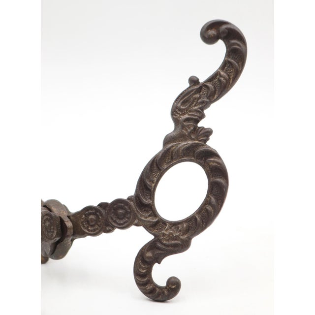 Neoclassical Cast Iron Antique Hall Tree Hook For Sale - Image 4 of 9