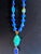 One-of-a-Kind Lapis Lazuli & Turquoise Statement Necklace | Vintage Turquoise Pendant | Artisan Bohemian Luxury Jewelry For Sale - Image 13 of 17