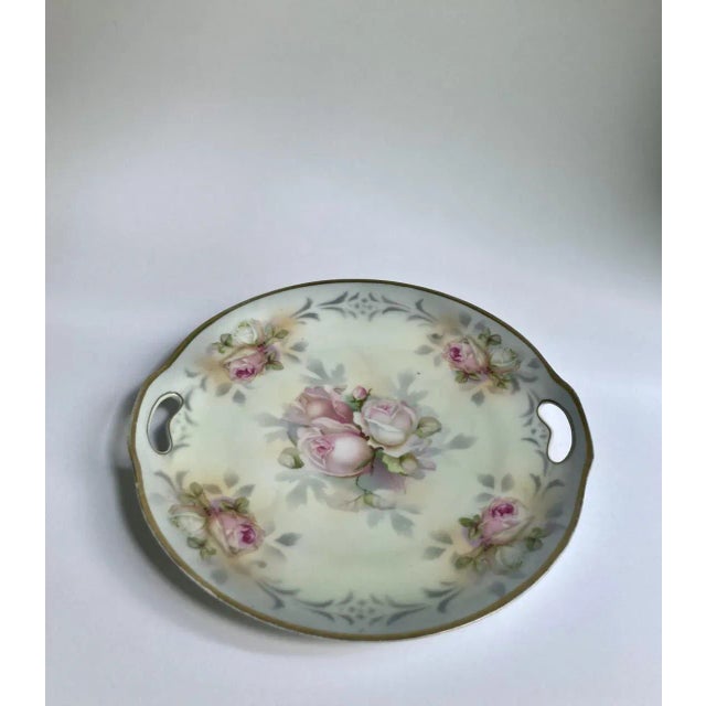 Art Deco Circa 1910's Erdmann Schlegelmilch "Rose" Handled Serving Plate For Sale - Image 3 of 14