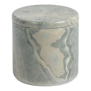 Tasman Blue Onyx Canister Jar, 4.25" x 4.25" For Sale