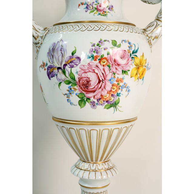 Large Ornate Vase with Snake Handles, 1970 For Sale - Image 9 of 18