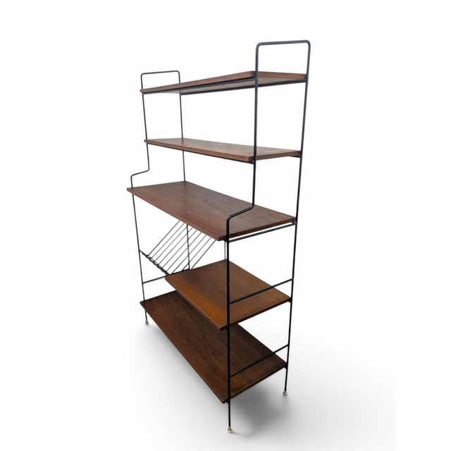 Wood Mid-Century Modern Freestanding Swedish Bookcase, 1950s For Sale - Image 7 of 9