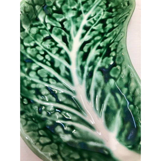 Majolica Lettuce Side Plates , Pair Chairish