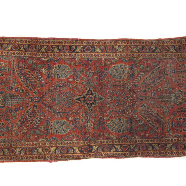 Persian 1920's Antique Persian Sarouk , 2' X 4' For Sale - Image 3 of 6