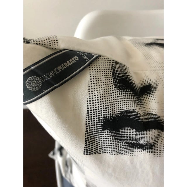 Fornasetti Mouths Throw Pillow, Tema E Variazioni Collection, Reversible, Black & White, Rare, Discontinued For Sale In Chicago - Image 6 of 8